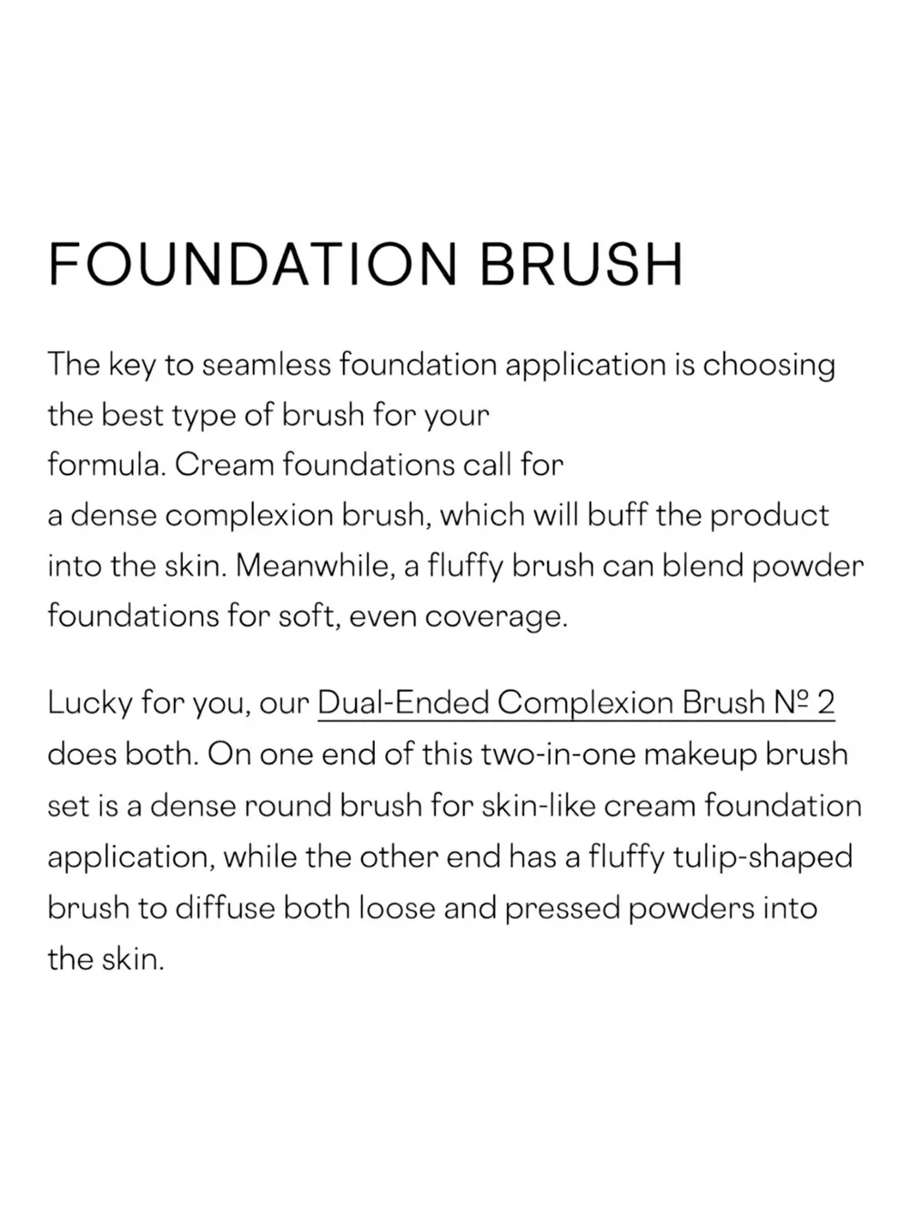 Patrick Ta Dual Ended Foundation Brush Vegan Makeup Brush No. 2 BNIB
